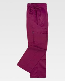 Elastische Taillenhose, mehrere Taschen: zwei Seitentaschen in Granatbeinen