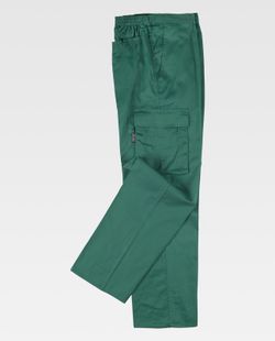 Elastische Taillenhose, mehrere Taschen: zwei Seitentaschen an den Beinen Grün