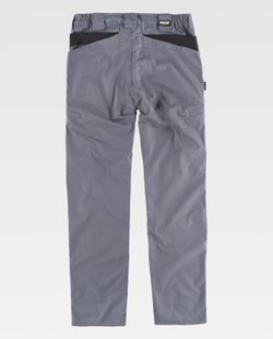 Pantalón en tejido elástico Ripstop con refuerzos Gris
