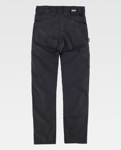 Pantalón en tejido elástico Ripstop con refuerzos Negro