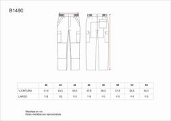 Pantalón ignífugo multibolsillos 100% Algodón Marino