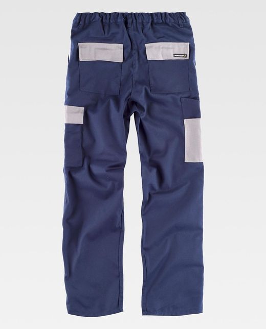 Linie 1 Hose, mit elastischer Taille und kombinierten Taschen Navy Grey