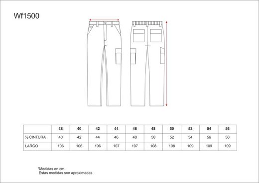 Pantalón con elástico en cintura y bolsillos Rojo / Negro
