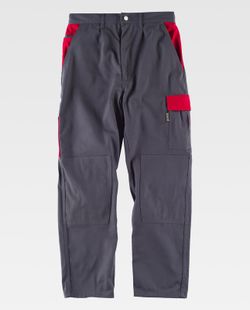 Pantalón linea 2, con elástico en cintura Gris Rojo