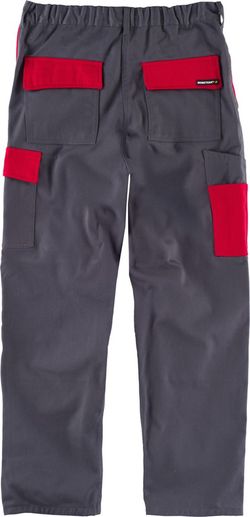 Pantalón linea 2, con elástico en cintura Gris Rojo