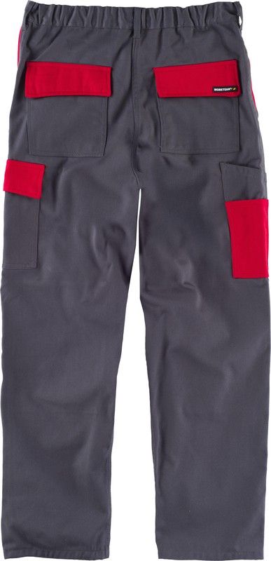 Pantalón linea 2, con elástico en cintura Gris Rojo