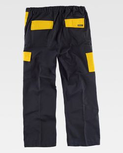 Pantalón linea 2 con elástico en cintura Negro Amarillo