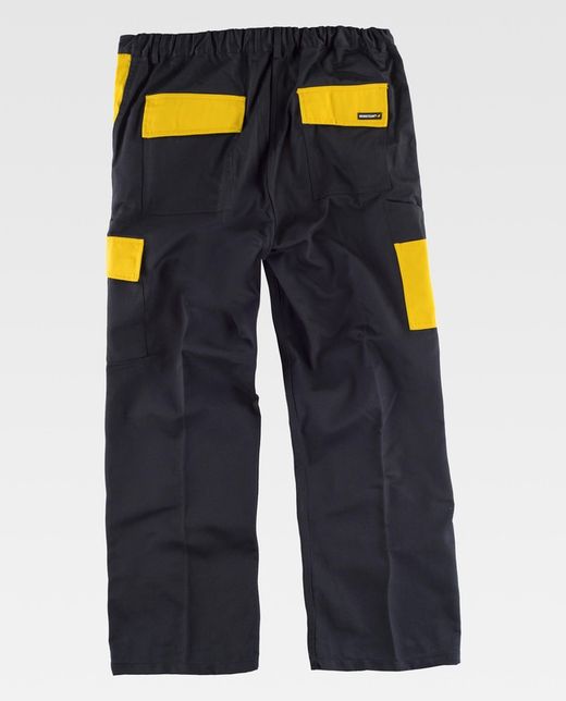 Pantalón linea 2 con elástico en cintura Negro Amarillo