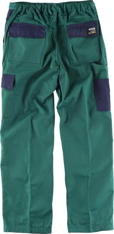 Linie 2 Hose, mit elastischer Taille, kombinierten Taschen Knieschützer Navy Green
