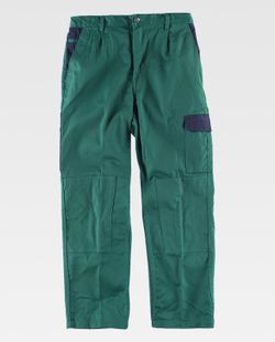 Linie 2 Hose, mit elastischer Taille, kombinierten Taschen Knieschützer Navy Green