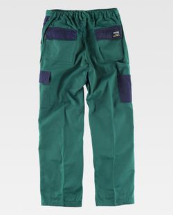 Linie 2 Hose, mit elastischer Taille, kombinierten Taschen Knieschützer Navy Green