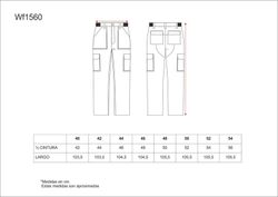 Kombinierte Hose der Linie 3, elastisch in der Taille, mit mehreren Taschen und mit Verstärkung an der Unterseite Grau-Grau