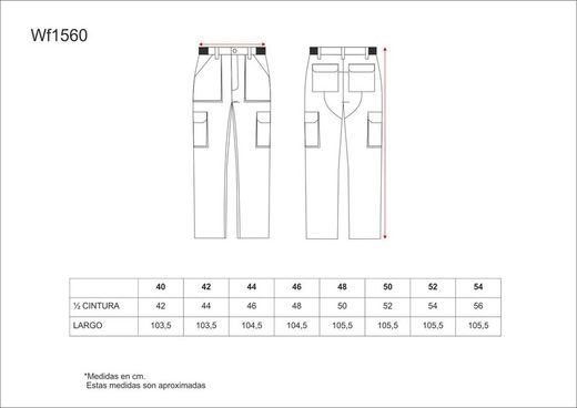 Kombinierte Hose der Linie 3, elastisch in der Taille, mit mehreren Taschen und mit Verstärkung an der Unterseite Grau-Grau