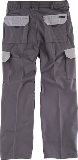 Kombinierte Hose der Linie 3, elastisch in der Taille, mit mehreren Taschen und mit Verstärkung an der Unterseite Grau-Grau