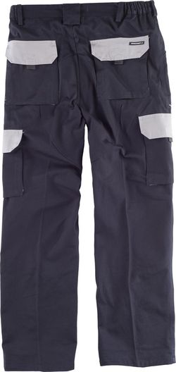 Kombinierte Hose der Linie 3, elastisch in der Taille, mehrere Taschen und mit Verstärkung im Kragen Navy Grey