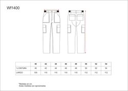 Linie 4 Hose mit elastischer Taille, mehreren Taschen und mit Verstärkung an der Unterseite Grau