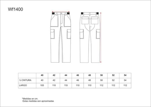 Linie 4 Hose mit elastischer Taille, mehreren Taschen und mit Verstärkung an der Unterseite Grau