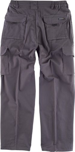 Linie 4 Hose mit elastischer Taille, mehreren Taschen und mit Verstärkung an der Unterseite Grau