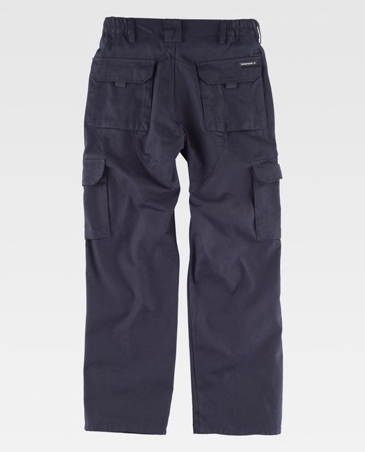 Pantalón linea 4 con elástico en cintura Marino