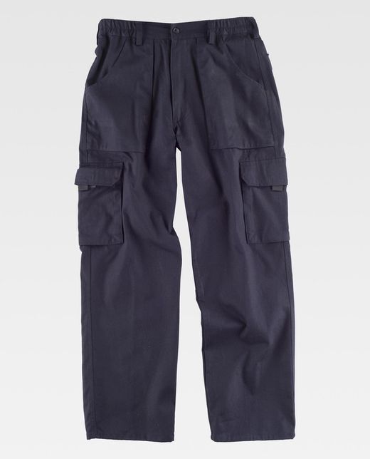 Pantalón linea 4 con elástico en cintura Marino