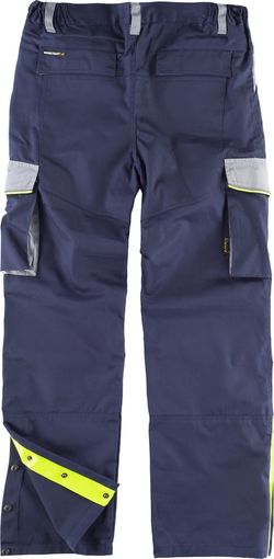 5-Linien-Hose, 3 Farben Elastische Taille, mehrere Taschen, Knieschützer, reflektierende Paspelierung Navy Light Grey
