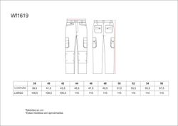 Linie 6 Multi-Pocket-Hose mit Gummizug an den Seiten Grau Gelb AV