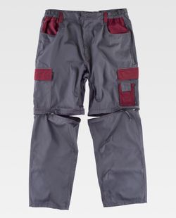 Linie 8 kombinierte Mehrtaschenhose mit abnehmbaren Beinen Granatgrau