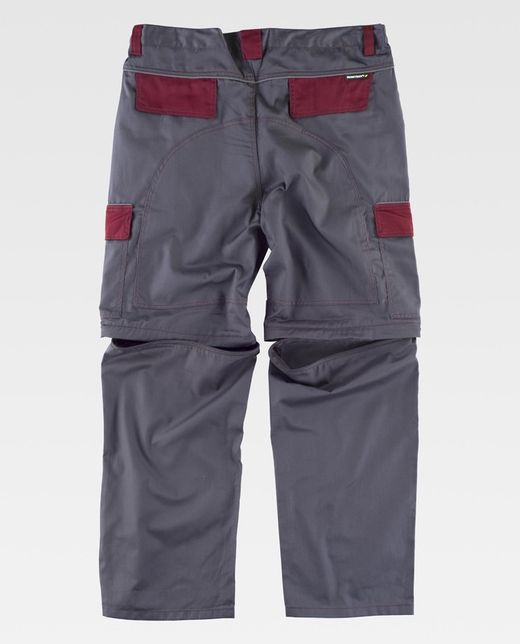 Linie 8 kombinierte Mehrtaschenhose mit abnehmbaren Beinen Granatgrau