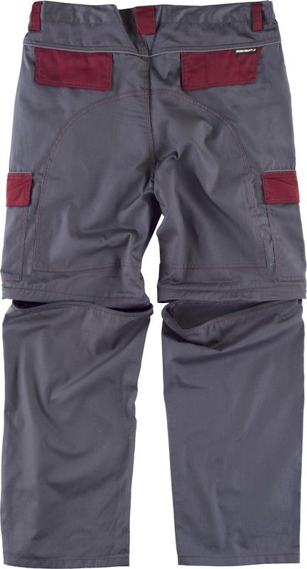Linie 8 kombinierte Mehrtaschenhose mit abnehmbaren Beinen Granatgrau