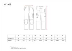 Linie 9 Hose kombiniert mit Knieschützern, Beaver Nylon Grey Black Stoff
