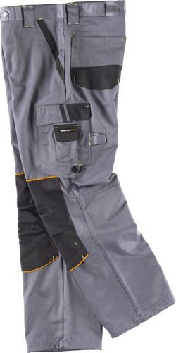 Linie 9 Hose kombiniert mit Knieschützern, Beaver Nylon Grey Black Stoff