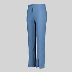 Pantalon femme avec ouverture centrale en bas