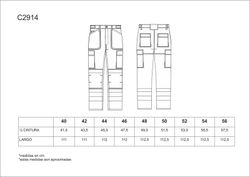 Warnschutzhose mit mehreren Taschen Reflektierende Bänder in verschiedenen Größen Schwarz Gelb AV