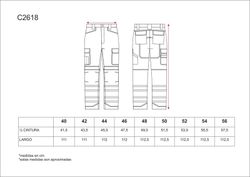 Pantalón multibolsillos combinado alta visibilidad Negro / Naranja
