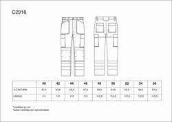 Hochsichtbare kombinierte Hose mit mehreren Taschen Reflektierende Bänder in verschiedenen Größen Schwarz Orange AV