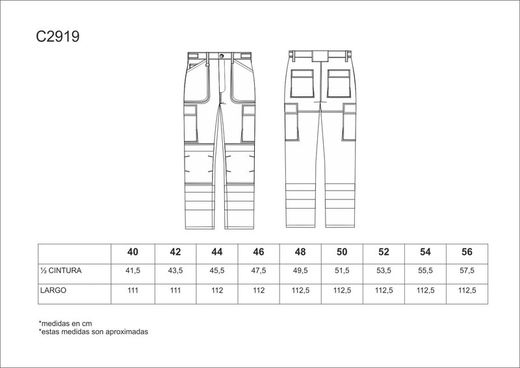 Pantalón multibolsillos Negro / Rojo