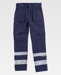 Multi-Pocket-Hose mit reflektierenden Bändern in verschiedenen Größen Navy