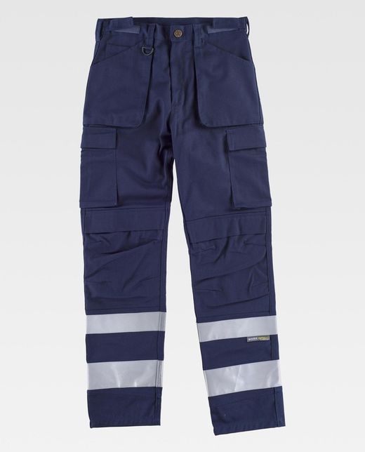 Multi-Pocket-Hose mit reflektierenden Bändern in verschiedenen Größen Navy