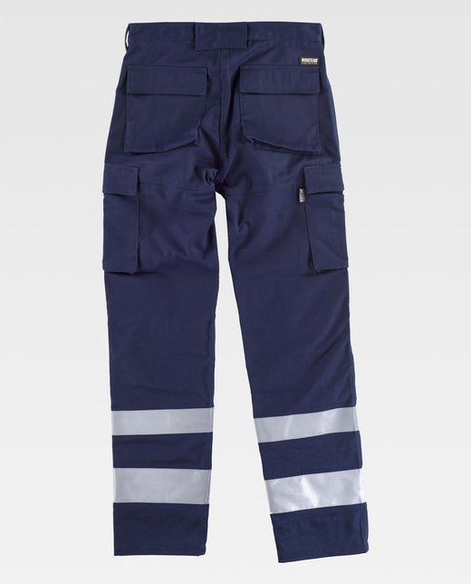 Multi-Pocket-Hose mit reflektierenden Bändern in verschiedenen Größen Navy
