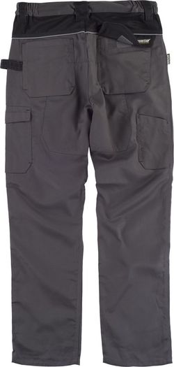 Hose mit mehreren Taschen und Zwickel im Kragen Dunkelgrau Schwarz
