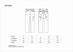 Hose mit mehreren Taschen und Zwickel im Kragen Schwarz / Hellgrau