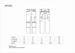 Hose mit mehreren Taschen, Verstärkung an der Unterseite und kontrastierenden Knieschützern Hellgrau Schwarz