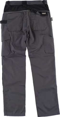 Multi-pocket trousers, with reinforced collar and contrast knee pads Dark Gray Black