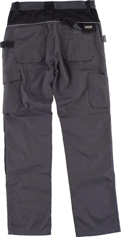 Multi-pocket trousers, with reinforced collar and contrast knee pads Dark Gray Black