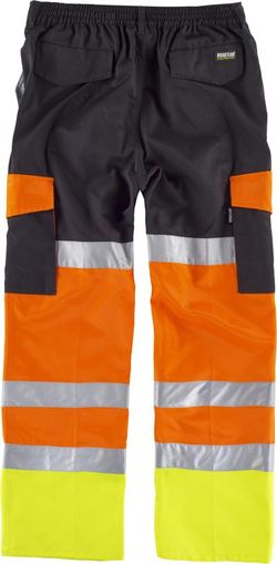 Pantalón multibolsillos de alta visibilidad Negro Naranja / Amarillo