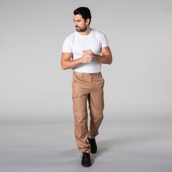 Pantalon multibolsillos elastico arce