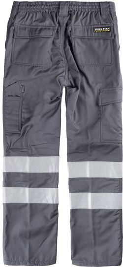 Multi-Pocket-Hose mit Fleece-Stoff innen, 2 graue reflektierende Bänder