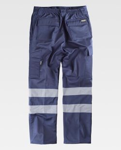 Multi-Pocket-Hose mit Fleece-Stoff innen, 2 reflektierende Bänder Navy