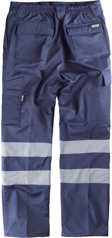 Multi-Pocket-Hose mit Fleece-Stoff innen, 2 reflektierende Bänder Navy