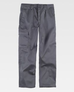 Pantalón multibolsos con tejido polar en interior Gris